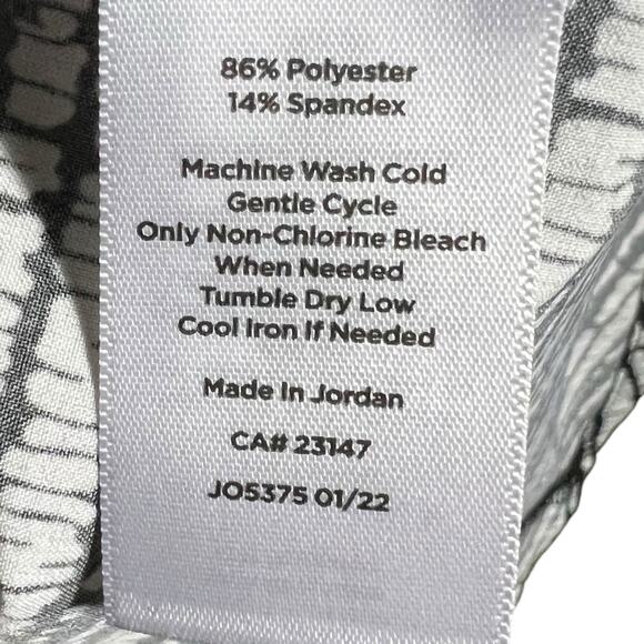 T by Talbots Black & White Striped Short Sleeve Casual Dress with Pockets Size M - Picture 5 of 8